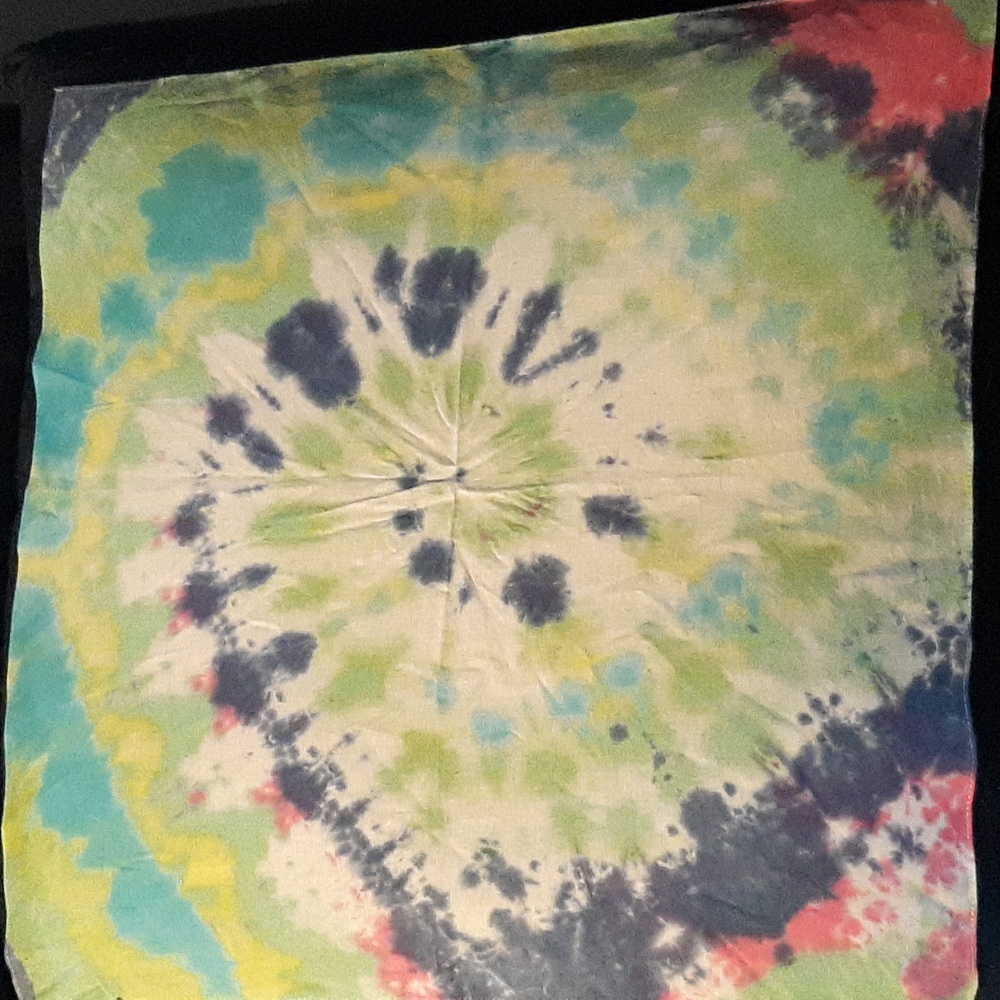 Hand Dyed Bandana. Multicolor.